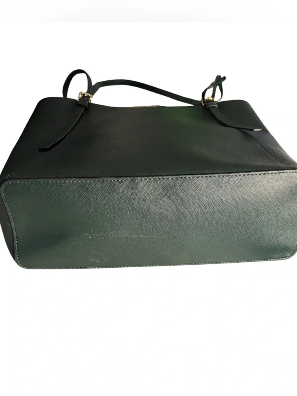 MICHAEL KORS Charlotte Large Tote Racing Green Saffiano Leather Adjustable Strap - Picture 11 of 11